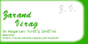 zarand virag business card